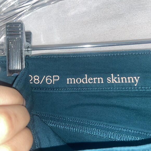 Ann Taylor LOFT Jeggings skinny pants Turquoise 28/6p see full description - Picture 8 of 8